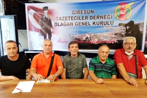 GİRESUN GAZETECİLER DERNEĞİ GENEL KURULUNU YAPTI. BAŞKAN BAYRAM, GÜVEN TAZELEDİ