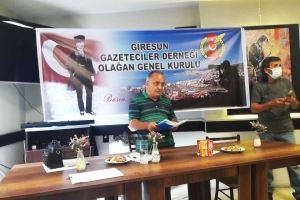 GİRESUN GAZETECİLER DERNEĞİ GENEL KURULUNU YAPTI. BAŞKAN BAYRAM, GÜVEN TAZELEDİ